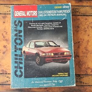 Chilton's General Motors Manual (8269) 28320 - Cavalier 1982-1994 Repair Manuel
